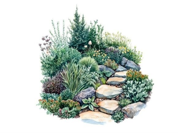 Download 10 Floral Botanical Garden Scene Clipart - Garden Collection