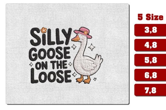 Download Silly Goose on the Loose Embroidery File - Loose Collection