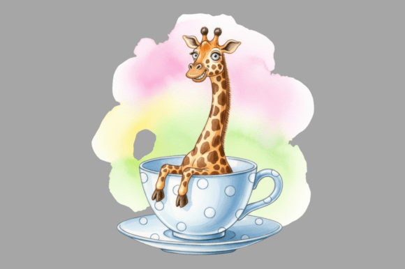 Download Whimsical Giraffe Peeking out of Polka - Whimsical giraffe Collection