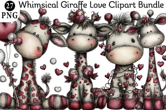 Download Whimsical Giraffe Love Clipart - Whimsical giraffe Collection