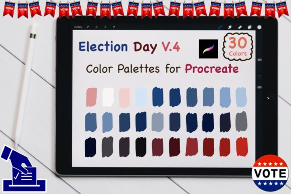 Download Procreate Color Palettes-Election Day V4 - Election day Collection