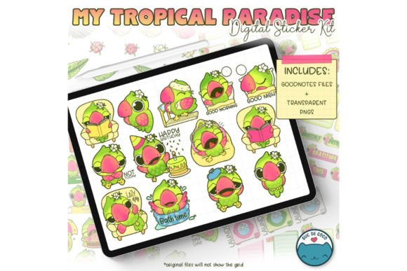 Download MY TROPICAL PARADISE 1 PLANNER STICKERS - Tropical Collection