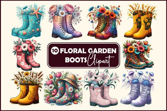 Download Botanical Garden Boots Art - Garden Collection