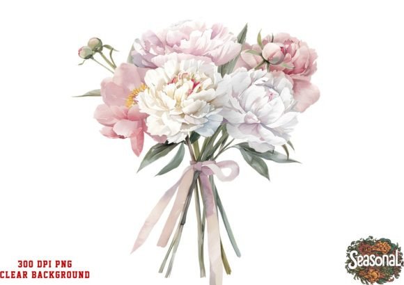 Download Watercolor Peonies Flower Bouquet PNG - Flower bouquet png Collection