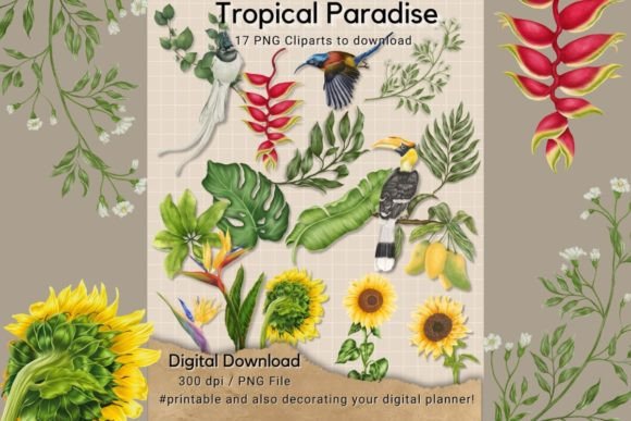Download Tropical Paradise Clipart, - Tropical Collection