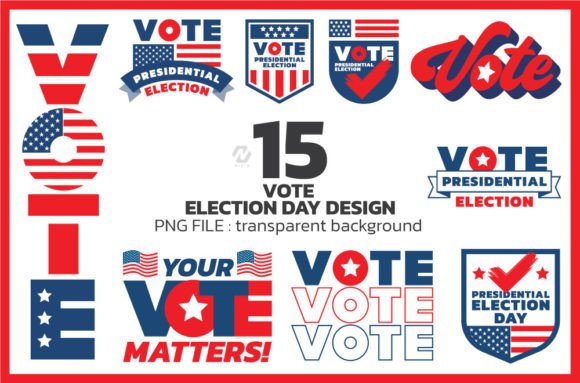 Download Vote Election Day PNG Design Bundle - Election day Collection