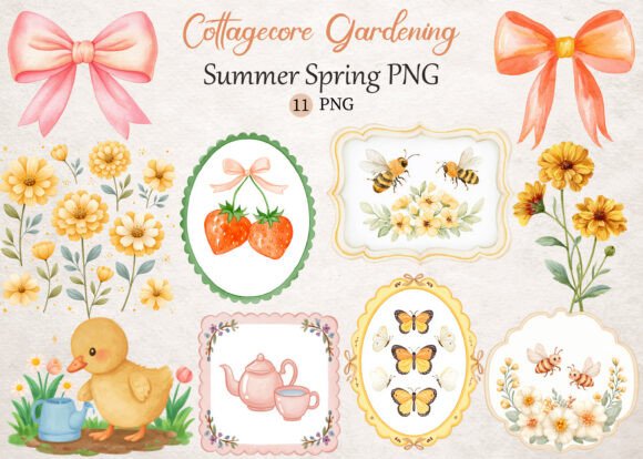 Download Cottagecore Gardening, Summer Spring PNG - Garden Collection