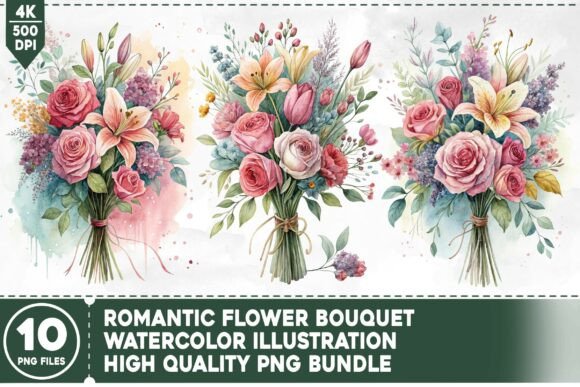 Download Romantic Flower Bouquet PNG Bundle - Flower bouquet png Collection
