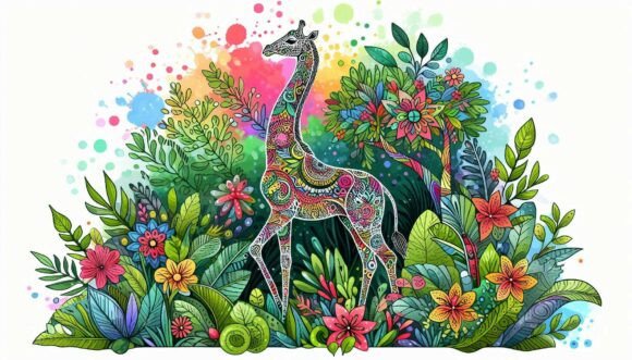 Download Whimsical Giraffe in Jungle - Whimsical giraffe Collection