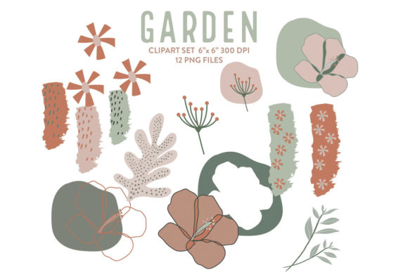 Download Garden Clipart, Botanical Digital - Garden Collection