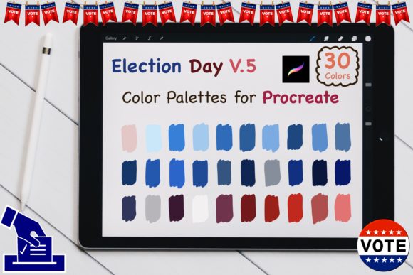 Download Procreate Color Palettes-Election Day V5 - Election day Collection
