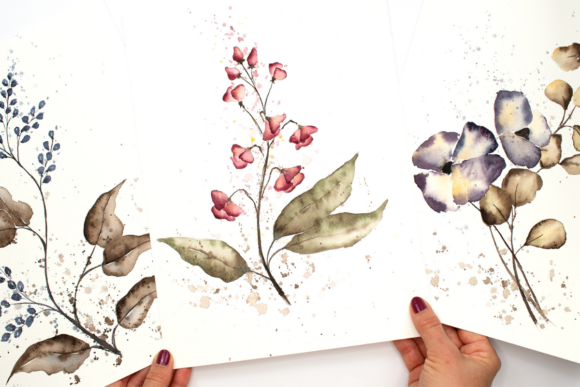 Download Painting Elegant Loose Watercolor Flowers - Loose Collection
