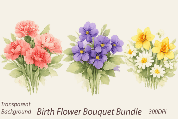 Download Birth Flower Bouquet PNG Bundle - Flower bouquet png Collection