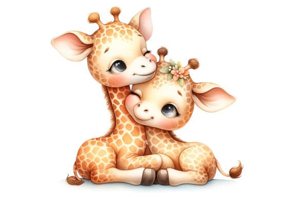 Download Whimsical Giraffe Hugs - Whimsical giraffe Collection
