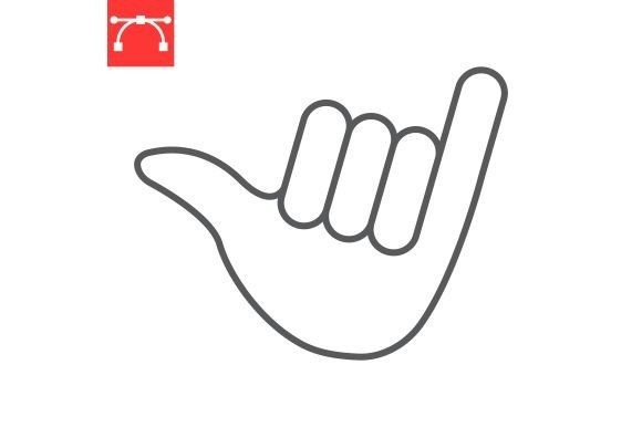 Download Hang Loose Gesture Line Icon - Loose Collection