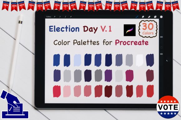Download Procreate Color Palettes-Election Day V1 - Election day Collection