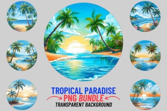 Download Tropical Paradise 12 PNG Clipart Bundle - Tropical Collection
