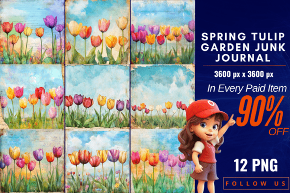 Download Spring Tulip Garden Junk Journal - Garden Collection
