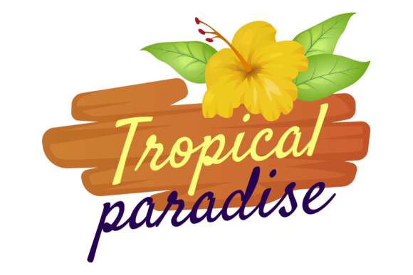 Download Tropical Paradise Logo. Hibiscus Flower - Tropical Collection
