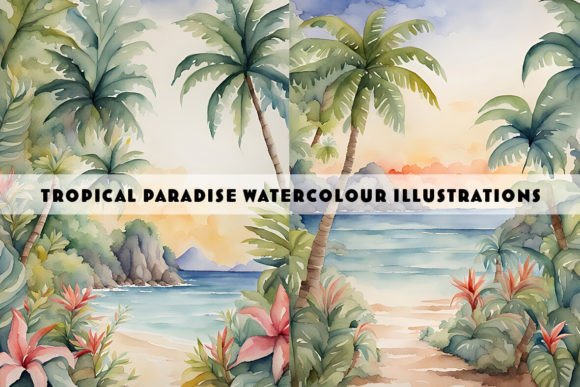 Download Tropical Paradise Watercolour Duo - Tropical Collection