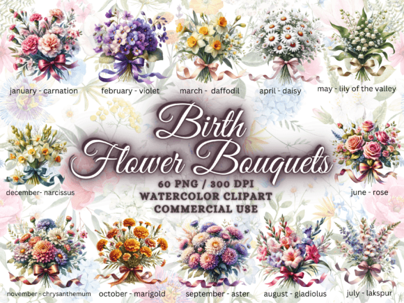 Download Birth Month Flower Clipart - Flower Png - Birth month flower Collection