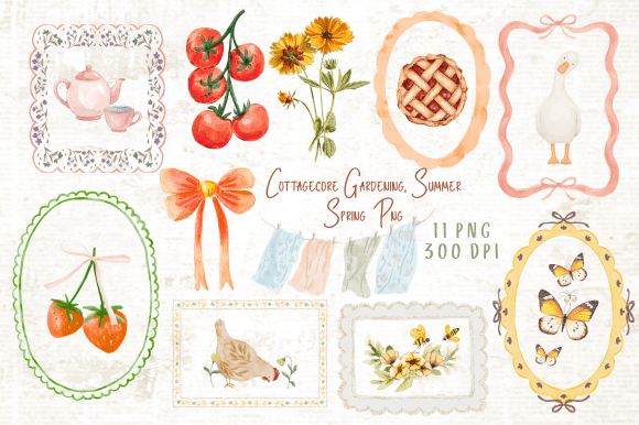 Download Cottagecore Gardening, Summer Spring PNG - Garden Collection